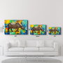 Wallity Pintura Decorativa de Vidrio Templado Multicolor 46 x 72 cm